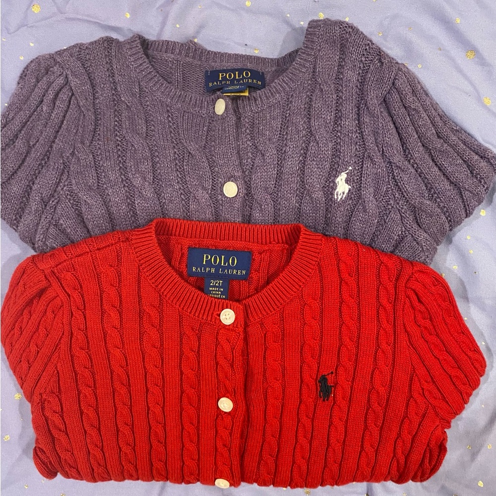 Polo by Ralph Lauren Red Cable Knit Sweater